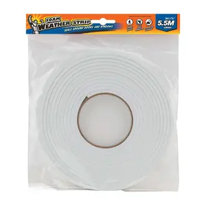 Băng Keo Xốp/Dải Xốp Chèn Khe Cửa, Foam Weather Strip (9mm x 5.5m) - UNCLE BILLS