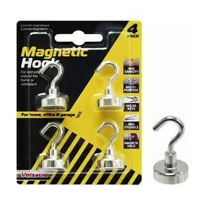 Móc Nam Châm, Magnetic Hook, 4 Cái (4 x 2cm) - UNCLE BILLS