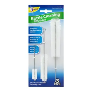 Bộ 3 Bàn Chải Vệ Sinh Chai, Bottle Cleaning Brushes, 3 Sizes (20, 17, 11cm) - UNCLE BILLS