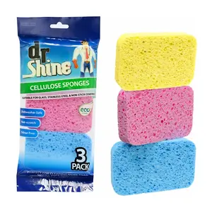 Miếng Bọt Biển Rửa Chén, Cellulose Sponges, 3 Cái - DR SHINE