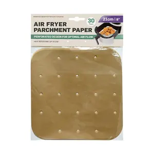 Giấy Nến Nồi Chiên Không Dầu, Air Fryer Parchment Paper, 30 Tờ (21 x 21cm) - UNCLE BILLS