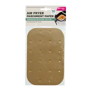 Giấy Nến Nồi Chiên Không Dầu, Air Fryer Parchment Paper, 30 Tờ (20 x 13cm) - UNCLE BILLS