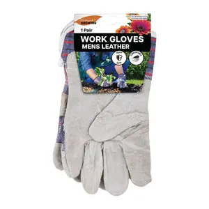 Găng Tay Làm Vườn Bằng Da, Backyard Growing, Mens Leather Garden Work Gloves, 1 Cặp - UNCLE BILLS