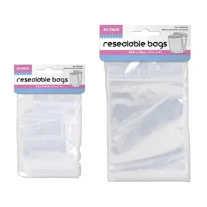 Túi Zip (Kích Cỡ Ngẫu Nhiên), Resealable Bags, 80 Cái 9.5 x 4.8cm / 40 Cái 14.5 x 10cm - UNCLE BILLS