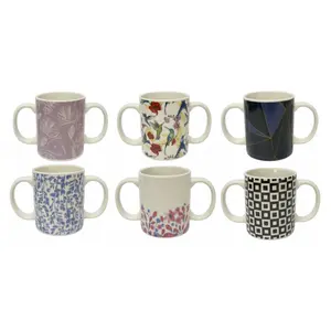 Ly Sứ Họa Tiết 2 Quai Cầm (Nhiều Mẫu), Ceramic Mug with Double Handle - UNCLE BILLS