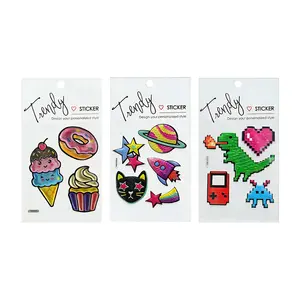Hình Dán Trang Trí Ba Lô Túi Xách (Nhiều Mẫu), Trendy Laser Sticker Patches, 3 Cái (100 x 124mm) - UNCLE BILLS