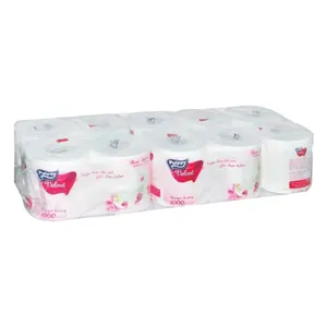 Giấy Vệ Sinh 2 Lớp Cao Cấp Hương Hoa, Velvet Bathroom Tissue, Flora Scented, 10 Cuộn (100 x 100mm) - PULPPY