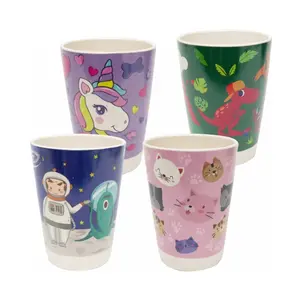 Ly Uống Nước Thân Thiện Môi Trường Cho Bé (Nhiều Mẫu), Bamboo Fibre Melamine Kids Cup (7 x 9.8cm) - UNCLE BILLS