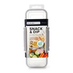 Hộp Nhựa Đựng Thực Phẩm, Snack & Dip Container, BPA Free (19 x 8 x 6cm) - UNCLE BILLS