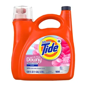 Nước Giặt Kết Hợp Nước Xả, Ultra Concentrated Tide Plus with Ultra Downy, April Fresh, 100 Lần Giặt, 128 fl oz (3.78L) - TIDE