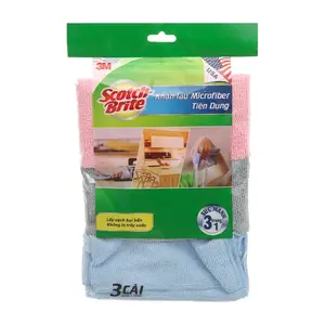 Khăn Lau Microfiber Tiện Dụng, Scotch-Brite, Microfibre Kitchen Cloth, 3 Cái (30 x 30cm) - 3M