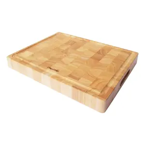 Thớt Sớ Lật Chữ Nhật Gỗ Cao Su, ChopChop, Rectangular Rubberwood Cutting Board (36 x 29 x 4cm) - GO DUC THANH