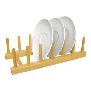 Giá Dĩa 7 Thanh, 7-Grid Wooden Dish Rack (29.5 x 12 x 8.5cm) - GO DUC THANH