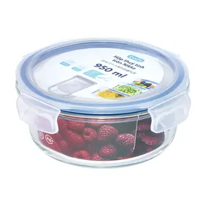 Hộp Thủy Tinh Tròn, Nikko Round Glass Storage Container, 950ml (184 x 76mm) - INOCHI