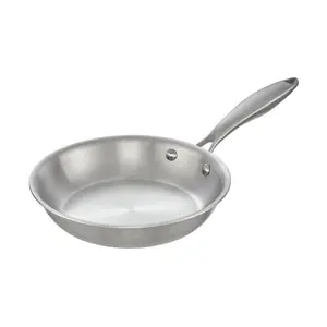 Chảo Inox Nguyên Khối, Omi Gourmet Tri-ply Stainless Steel Frying Pan, 20cm (428 x 200 x 45mm) - INOCHI