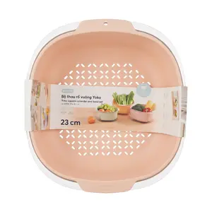 Bộ Thau Rổ Vuông, Yoko Square Colander & Bowl Set, 23cm (251 x 230 x 108mm) - INOCHI