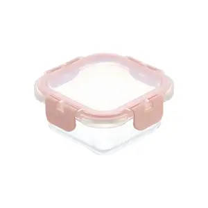 Hộp Thủy Tinh Vuông, Nikko Pure Square Glass Storage Container, 320ml (120 x 120 x 58mm) - INOCHI