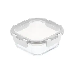 Hộp Thủy Tinh Vuông, Nikko Pure Square Glass Storage Container, 520ml (140 x 140 x 63mm) - INOCHI