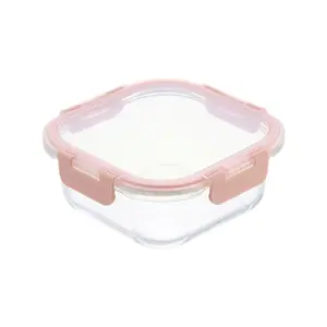 Hộp Thủy Tinh Vuông, Nikko Pure Square Glass Storage Container, 800ml (162 x 162 x 69mm) - INOCHI