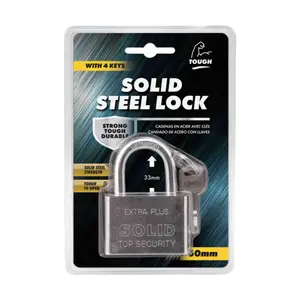 Ổ Khóa Bằng Thép & 4 Chìa Khóa, Solid Steel Lock with 4 Keys (60mm) - UNCLE BILLS