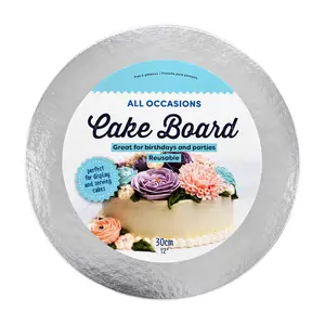 Đế Bánh Kem Màu Bạc, All-Occasions Silver Cake Board (30cm) - UNCLE BILLS