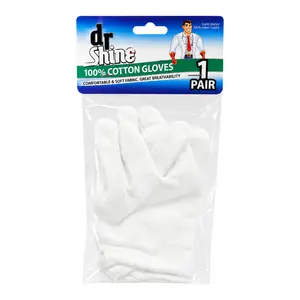 Găng Tay Vải Màu Trắng, 100% Cotton White Gloves, 1 Cặp - DR SHINE