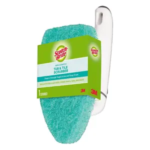 Bàn Chải Chà Sàn Không Trầy Xước, Scotch-Brite, Non-Scratch Tub & Tile Scrubber with Handle - 3M