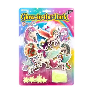 Hình Dán Kỳ Lân & Khủng Long Phát Sáng, Glow in The Dark Unicorn & Dinosaur Stickers - UNCLE BILLS