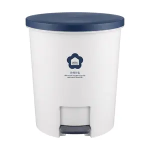 Thùng Rác Đạp Hình Tròn, Hiro Round Pedal Bin, 12L (291 x 282 x 345mm) - INOCHI