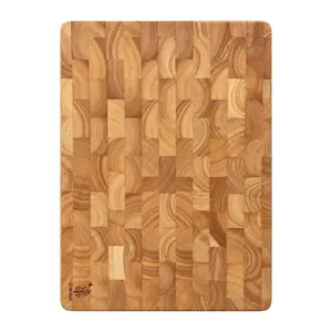 Thớt Sớ Lật Chữ Nhật Lớn, Large Rectangular End-Grain Cutting Board (40 x 28 x 2.7cm) - GO DUC THANH