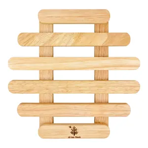 Đế Gỗ Đa Năng, Multipurpose Wooden Trivet (17.4 x 17.4 x 1.8cm) - GO DUC THANH