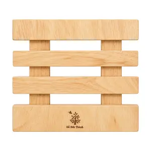 Đế Hoa Nhỏ Xinh, Small Wooden Flower / Plant Stand (16 x 16 x 2.3cm) - GO DUC THANH