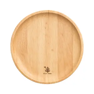 Đĩa Gỗ Tròn, Round Wooden Plate (21.5 x 1.7cm) - GO DUC THANH