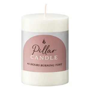Nến Trụ Màu Trắng, White Pillar Candle (5 x 7cm) - UNCLE BILLS