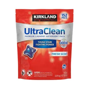 Viên Giặt, Ultra Clean Premium Laundry Detergent Pacs, Fresh Scent, 152 Viên, 107 oz (3.04kg) - KIRKLAND