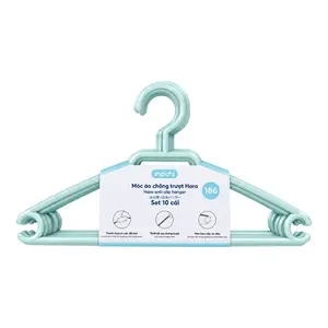 Móc Áo Chống Trượt, Hara Anti-Slip Hanger, 10 Cái (404 x 6.5 x 212mm) - INOCHI