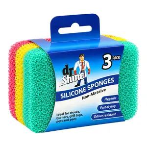 Miếng Bọt Biển Rửa Chén, Non-Abrasive Silicone Sponges, 3 Miếng - DR SHINE