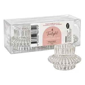 Chân Đế Nến Thủy Tinh, Tealight, Glass 2 in 1 Candle Holder, 2 Cái (8cm) - UNCLE BILLS