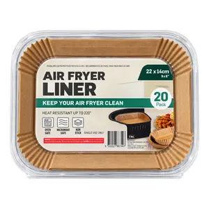 Giấy Lót Nồi Chiên Không Dầu Hình Chữ Nhật, Air Fryer Paper Liners,  Rectangular, 20 Tờ (22 x 14cm) - UNCLE BILLS