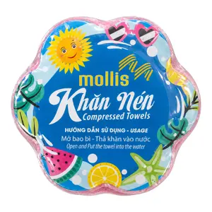 Khăn Nén, 100% Cotton Compressed Towels (30 x 78cm) - MOLLIS