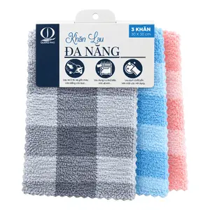 Khăn Lau Đa Năng, All Purpose Microfibre Cloth, 3 Cái (30 x 30cm) - QUANG PHU