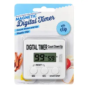 Đồng Hồ Hẹn Giờ Điện Tử Có Nam Châm & Kẹp, Magnetic Digital Kitchen Timer w Clip - UNCLE BILLS
