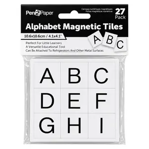 Bộ Chữ Cái Nam Châm, Pen2Paper, Alphabet Magnetic Tiles, 27 Ô (10.6 x 10.6cm) - UNCLE BILLS
