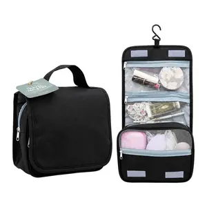 Túi Du Lịch Đựng Đồ Vệ Sinh Cá Nhân Gấp Gọn, Foldable Travel Toiletry Bag with Hanging Hook, 4 Compartments (45 x 22 x 8cm) - UNCLE BILLS