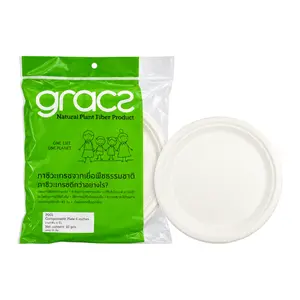 Dĩa Bã Mía, Compostable Plates, 10 Cái, 6" (15.2cm) - GRACZ