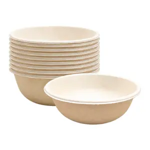 Tô Bã Mía, Sugarcane Bagasse Bowls, 10 Cái (875ml) - GRACZ