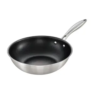 Chảo Inox Chống Dính Nguyên Khối, Omi Essential Non-stick Stainless Steel Frying Pan, 3.4L (510 x 280 x 85mm) - INOCHI