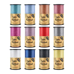 Ruy Băng Lấp Lánh, Glitter Gift Ribbon (5mm x 55m) - UNCLE BILLS