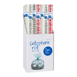 Giấy Bóng Kính In Họa Tiết (Nhiều Mẫu), Printed Cellophane Roll (5m) - UNCLE BILLS