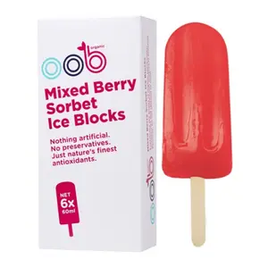 Kem Que Quả Mọng Hữu Cơ, Organic Mixed Sorbet Berry Ice Block (60ml) - OOB